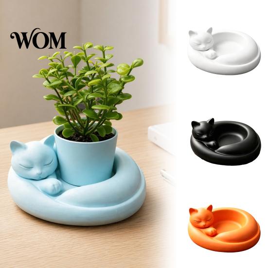 Mini Succulents Holder 3D Printed Planter, Creative Flower Pot with Artistic Sculptural Design, Tabletop Decorative Planter Small Desk Decor