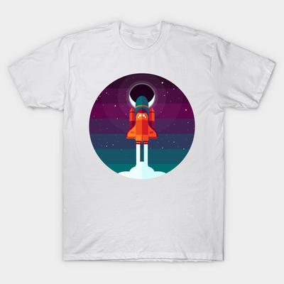 T-shirt Femme Into Spaaaace Imprimé Harajuku T-shirt Kawaii Été Manches Courtes T-shirt Haut