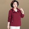 Mother's Day 2026 Stylish Hooded Windbreaker for Middle-Aged Women