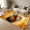 Music Guitar Theme Soft Crystal Velvet Rug Custom Name & Text Print Non Slip Floor Rug for Bedroom Living Room