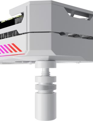 Držák grafické karty Novonest Gravo Stay White, stay white, nastavení výšky, volně rozšiřitelná, podpora grafických karet GPU