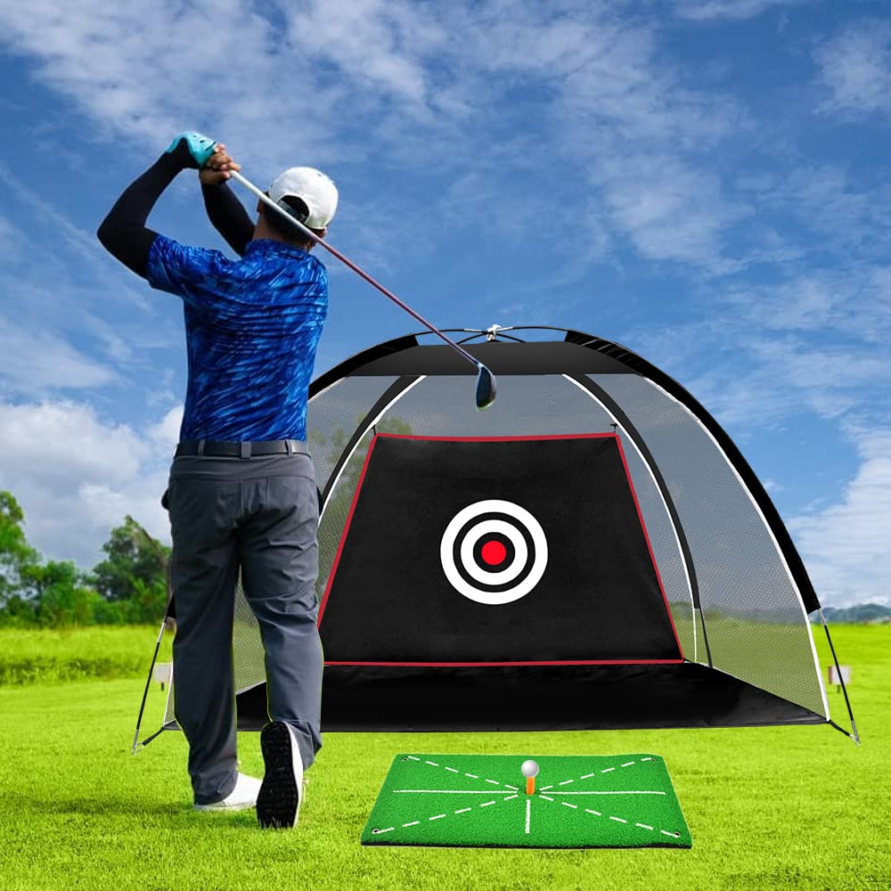 Voodans Golf Practice Net, Golf Net, Golf Mat, Large Golf Target, Golf Swing Practice Net, Golf Practice Set (2M)