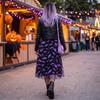 Women's Halloween Print Mesh Maxi Skirt with Elastic Waist for Party Costume