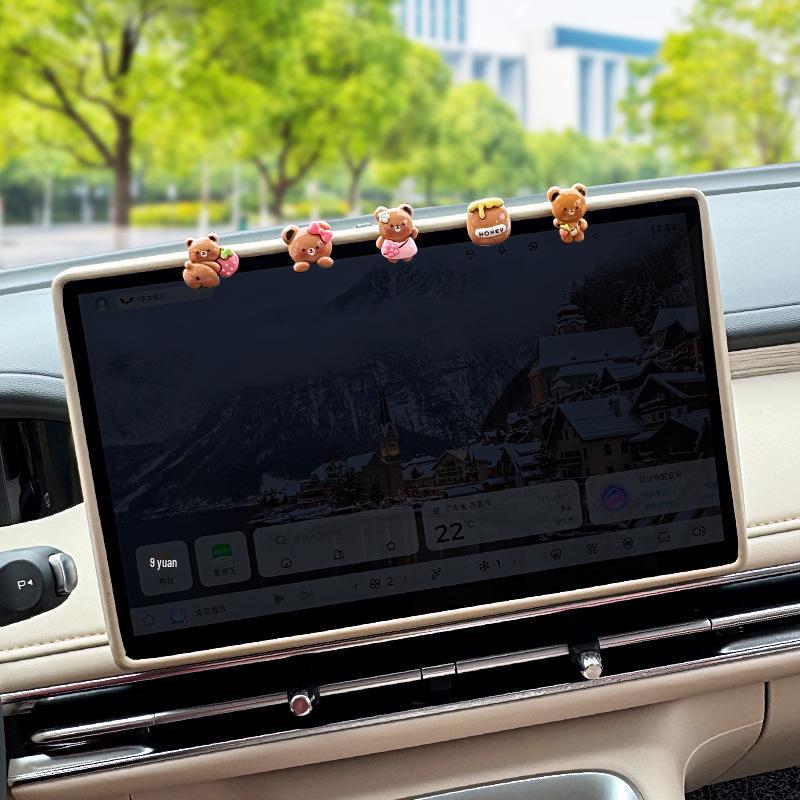 Wuling Bingo S Center Console Silicone Screen Cover - Cartoon Design for Women