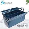 Three-Layer Portable Metal Toolbox