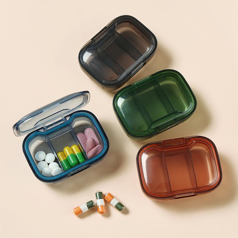 Compact 3-Compartment Pill Organizer for Morning, Noon, and Evening Medication
