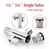 Stainless Steel Two Way Angle Valve Water Saving Washing Machine Faucet  Toilet Partner