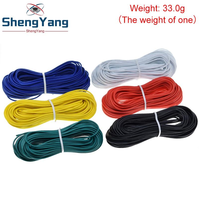10M 1007 24AWG Anschlussdraht 80C / 300V Kabel DIY Elektrischer Draht Kabel Rot/Schwarz/Blau/Gelb für Elektronische Komponenten