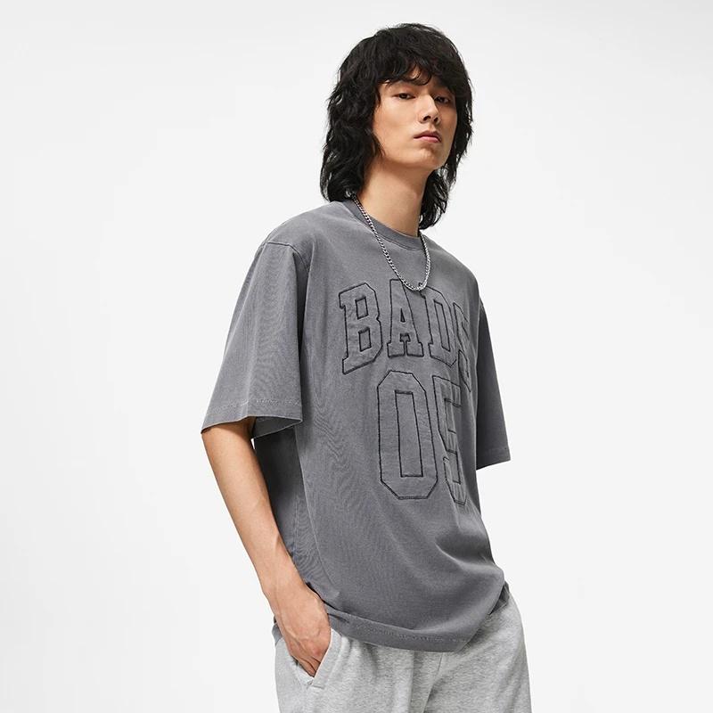 Li-Ning BadFive Logo Number Loose Fit T-shirt 'Washed Black' Men's AHST293-3