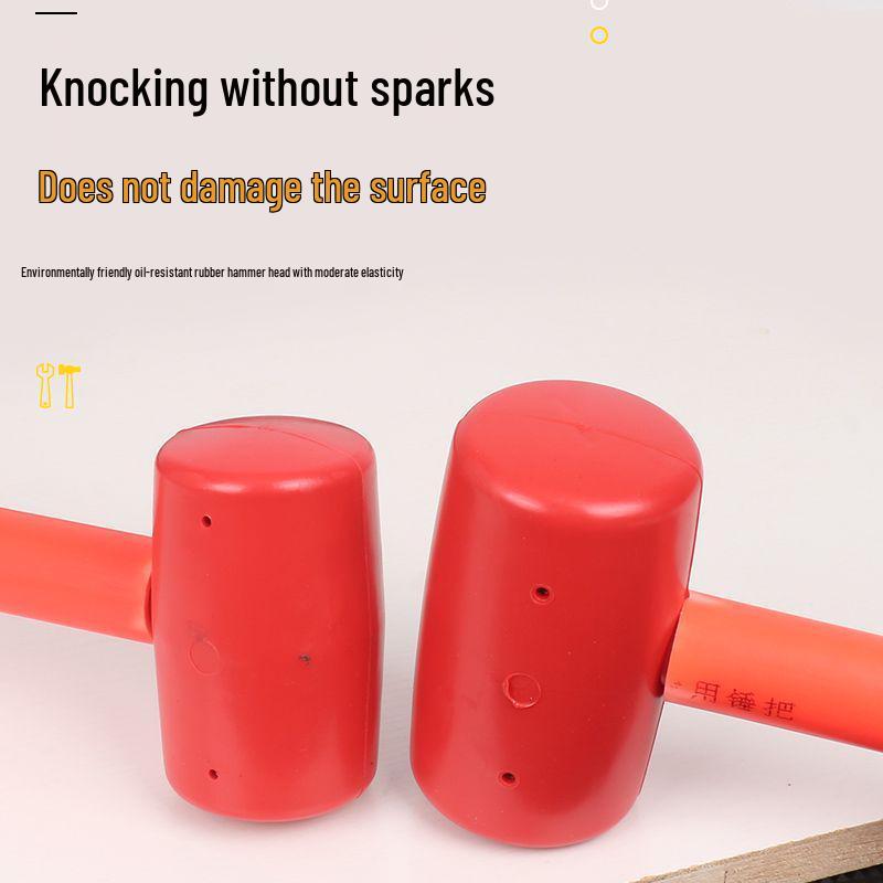 

Long Handle Extra Large Non-Elastic Rubber Mallet with Shockproof Hollow Handle 95# Medium (Length approx. 1.02m)