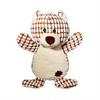 Pet Toy Bear Shape Bite-Resistant Plush Dog Cat Chew Toy with Built-in Sound Device Soft Interactive Play Stress Relief Toy