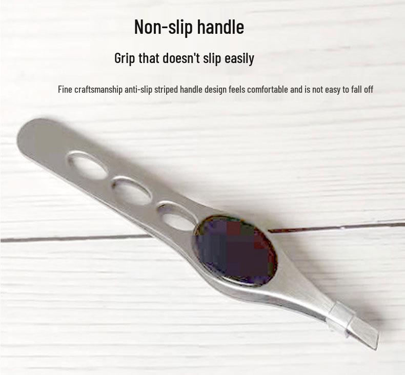 High-Quality Stainless Steel Black Eyebrow Tweezers Set for Multi-Purpose Hair Removal.