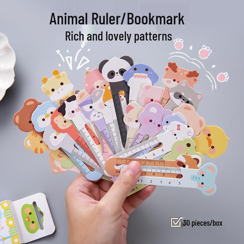 

Creative Cartoon Animal Ruler Bookmark for Kids - Fun and Educational Learning Tool
