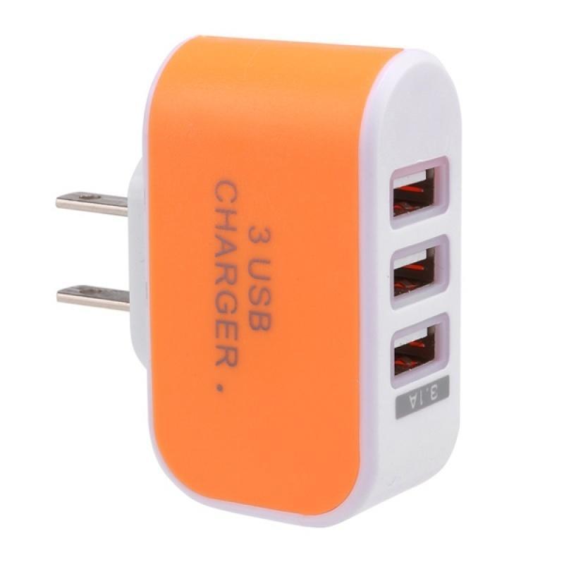 3.1 A Triple USB 3 Port Wall Home Travel AC Charger Adapter for Samsung iPhone