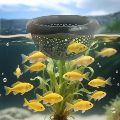 Nascondiglio per Pesce Betta Stampato in 3D Grotta Galleggiante per Betta Amaca per Acquario Mangiatoia per Gamberetti Anello per Alimentare i Pesci per Acquari di Betta o Gamberetti