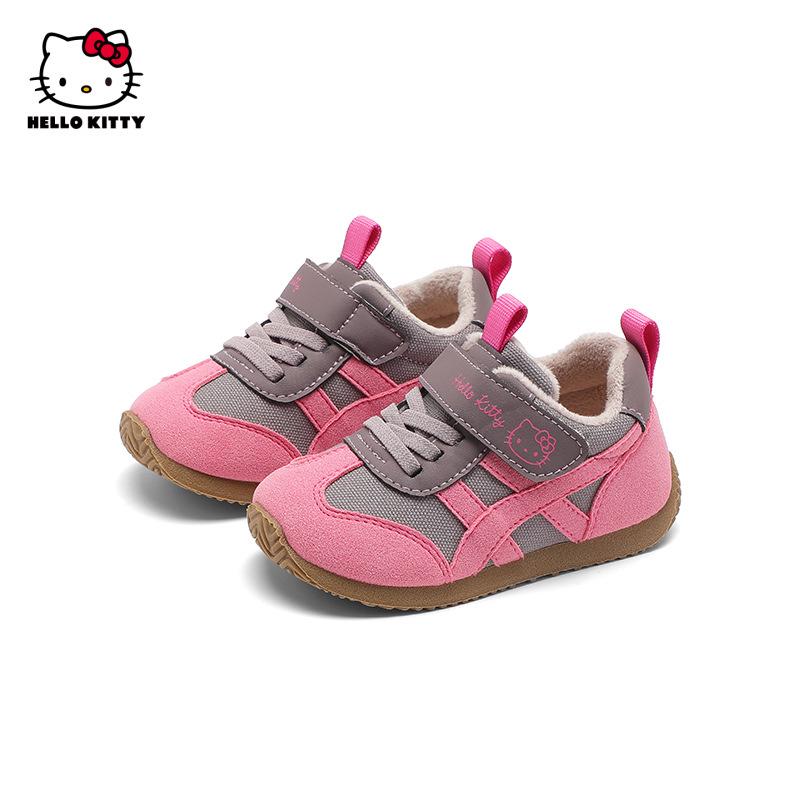 Hello Kitty Autumn/Winter Girls Sport Shoes - Fashionable, Breathable, Casual 29 розовый/серый