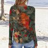 Women Long Sleeve Casual Pullover Sweatshirt Halloween Printed Crew Neck Top Lightweight Comfortable Fit for Everyday Wear