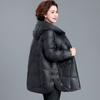 Wintermantel Daunen Baumwolljacke mit zusätzlichem Samt Baumwolljacke Damen Mittel bis lang Baumwolljacke