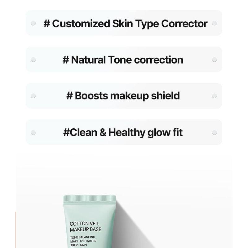 TFIT - Cotton Veil Makeup Base - 2 Types