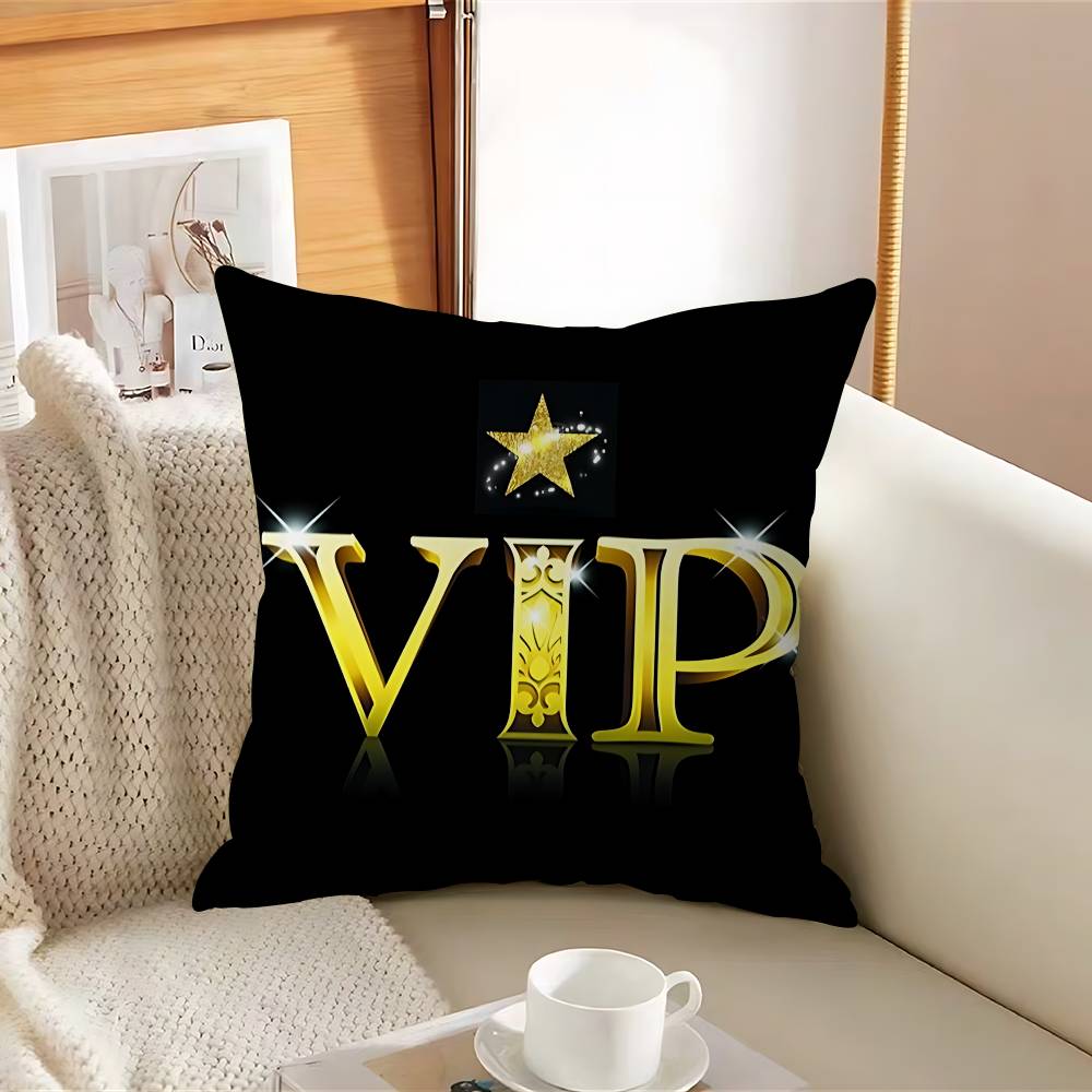 V-VIP Mitglieder Kissenbezug Abnehmbarer Waschbarer Kissenbezug – Ganzjährig Weiches Leinen