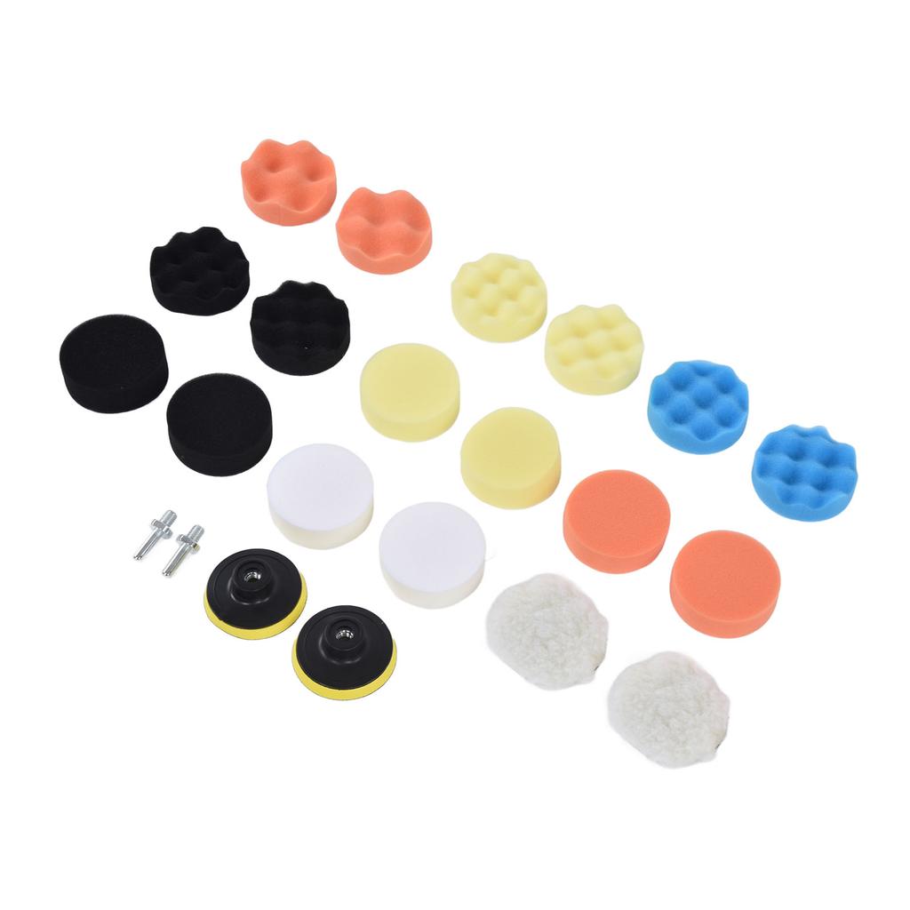 22Pcs Buffing Pads ABS Sponge Car Polishing Pad Kit for Waxing Sanding Sealing Glaze 3in