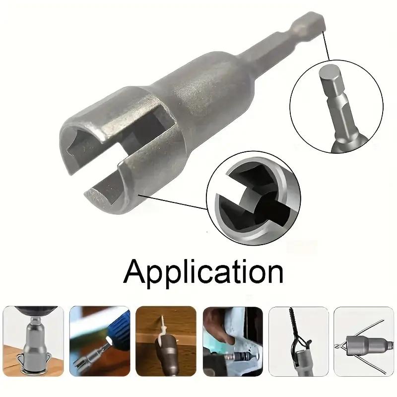 1Pc Electric Tool Groove Electric Screwdriver Butterfly Bolt Sleeve Wrench 6.35mm Hexagonal Sleeve Transfer Nut