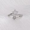 Elegant Unique Exquisite Charming Stylish Ventfille Genuine Copper Moon Tassel Opening Female Fashion Ins Ring Design