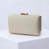 Moteriška kvadratinė rankinė prabangi dizainerio rankinė šampano spalvos piniginės vakarinė delninė retro blizganti peties crossbody rankinė vestuvių vakarėliui