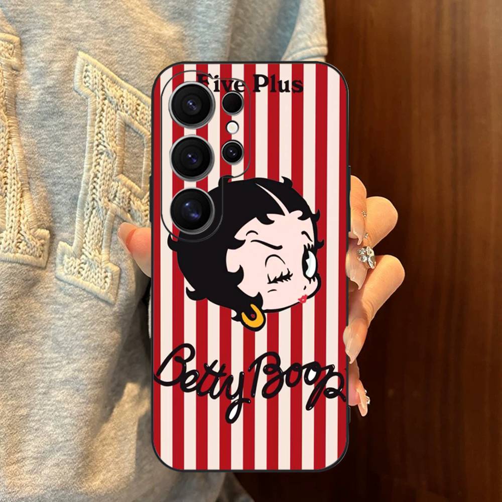 Animation B-Betty Boop Phone Case For Samsung S 24 Fe 25 Ultra Plus 20 Lite 21 30 22 23 24 22 Ultra 5G Fundas