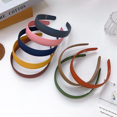Neues mattiertes einfarbiges Haarband Damen Süß Einfach Waschen Gesicht Stirnband mit Zähnen Rutschfest Breite Kante Haarband Haarschmuck