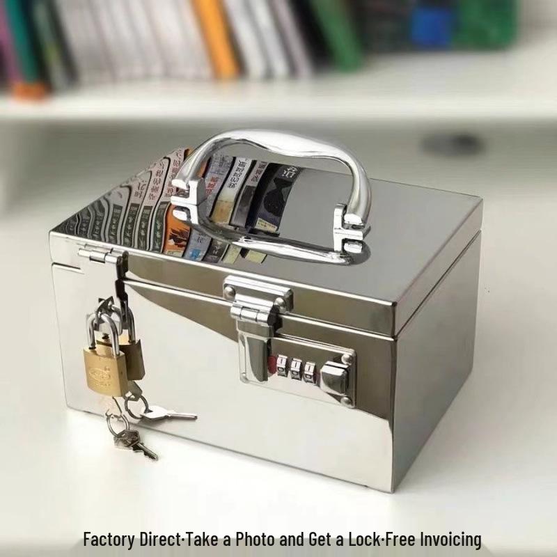 Extra Thick 304 Stainless Steel Password Money Bank Safe