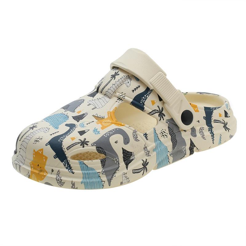 Summer New Men's and Women's Slippers Bag Head Non-slip Cute and Durable Cartoon Home Outdoor Graffiti Beach Hole Shoes