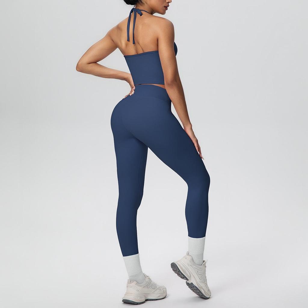 Strappy Back Sports Bra & High-Waisted Butt-Lifting Yoga Pants - Women's Activewear