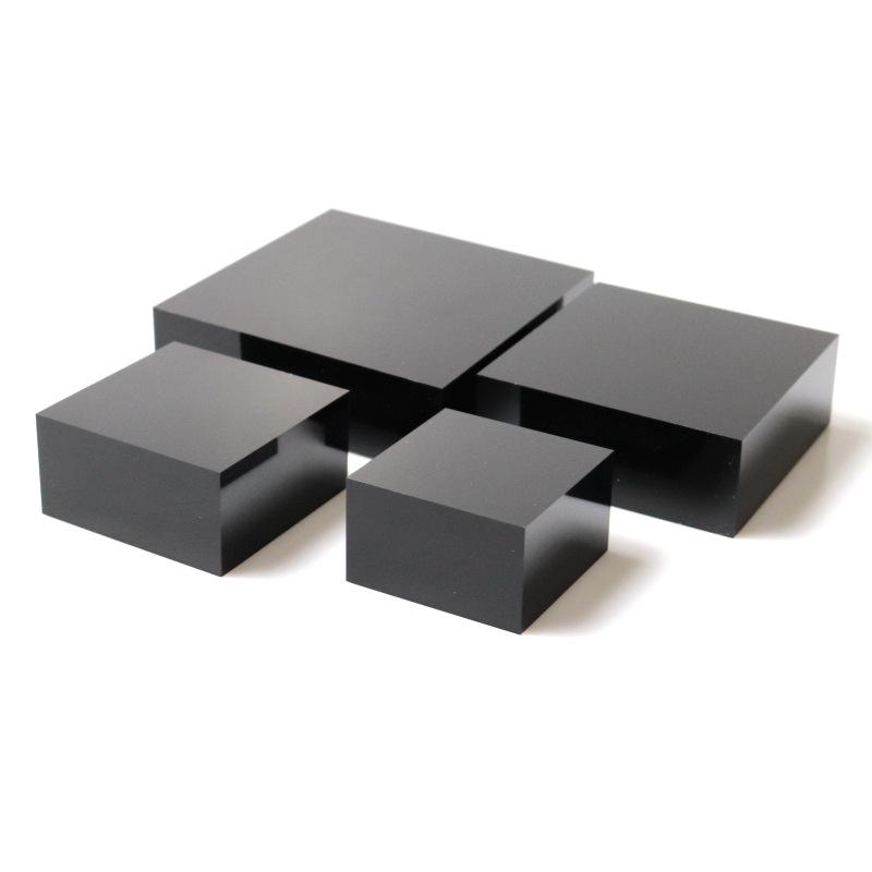 

Acrylic Jewelry Display Stand: Square Cosmetic Base & Jewelry Props Board with High-End Feel 4x4x1.5CM чёрный