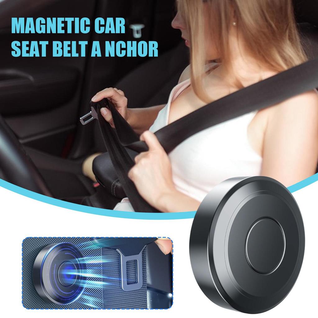 Seat Belt Buckle Holder Magnetic Car Seatbelt Limiter Stable Seat Belt Stabilizing Device Fasten For Car Truck Travel Road Trip