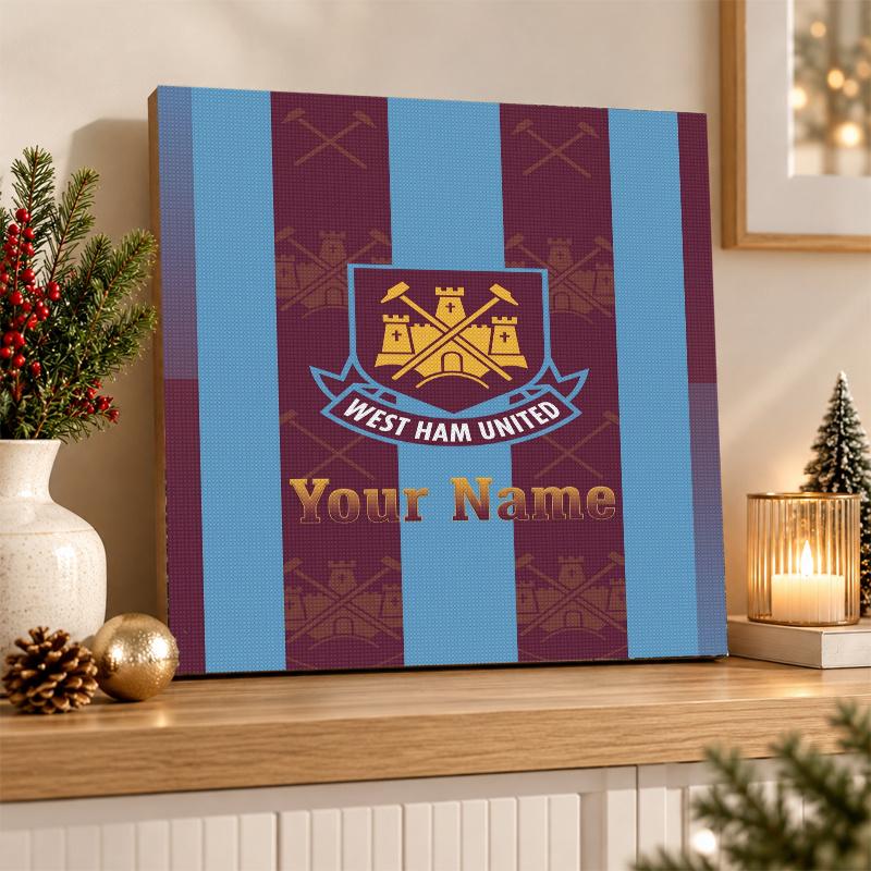 West Ham United FC Custom Name Text 5D Diamond Painting Kit DIY Full Drill Diamond Art Decoration