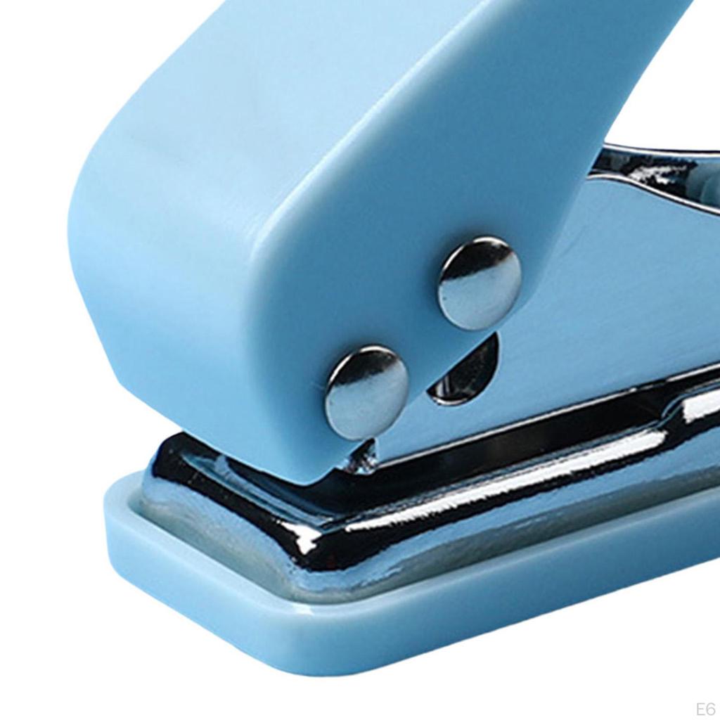 Hole Paper Punch for Cardboard Scrapbook with Closure Buckle Removable Waste Compartment Circle