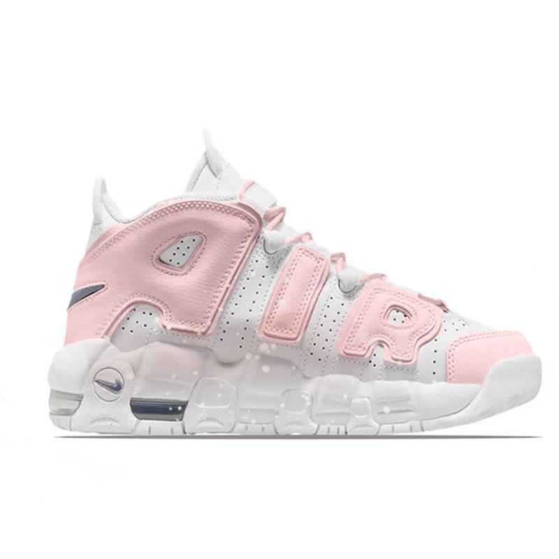 Nike Air More Uptempo Rosa Isola Luce Sentiero Fidanzata Carino Sensazione Premium Pelle Sintetica DH9719-100(Team1625- )