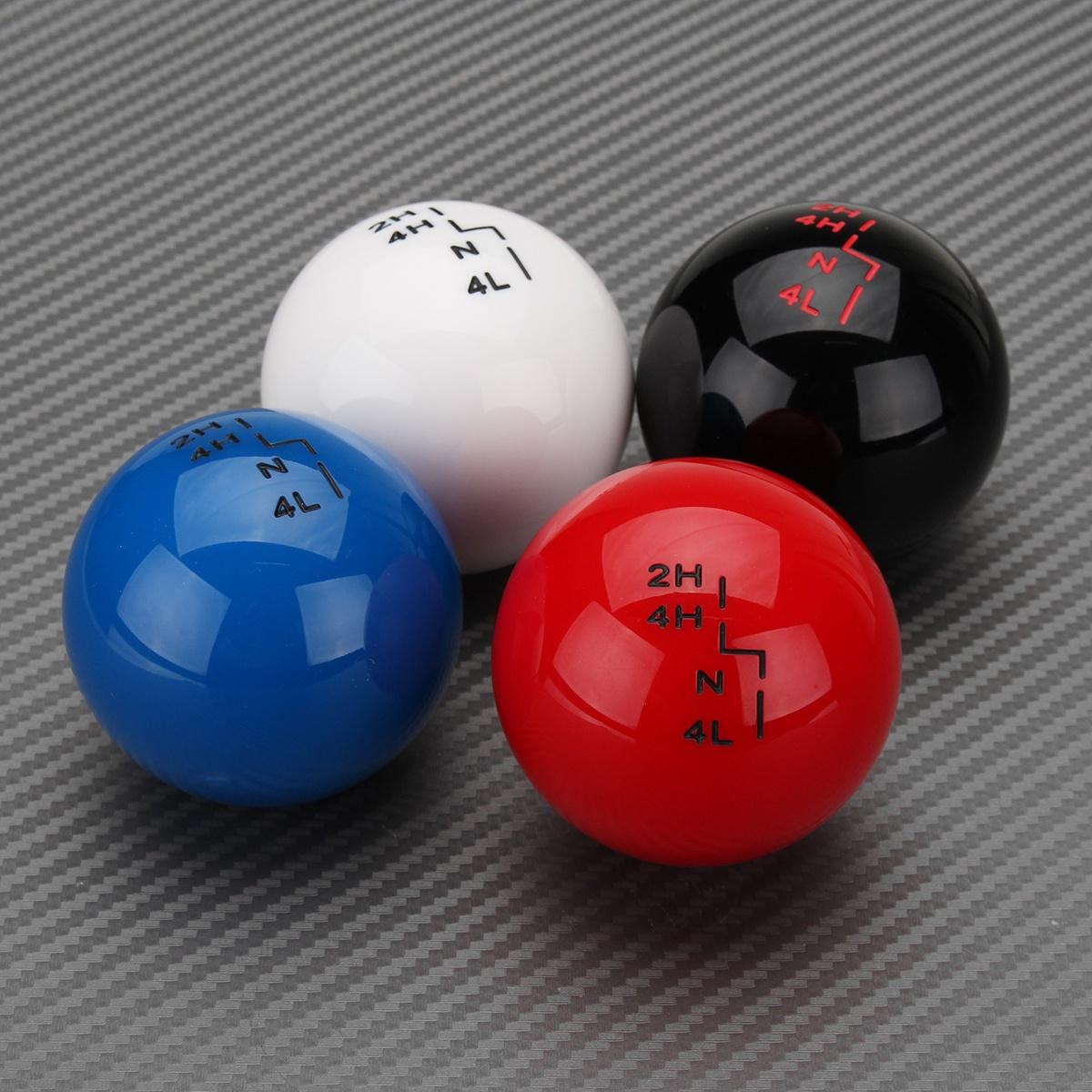 Black White Blue Red W Transfer Case Gear Shift Knob For JEEP YJ TJ JK