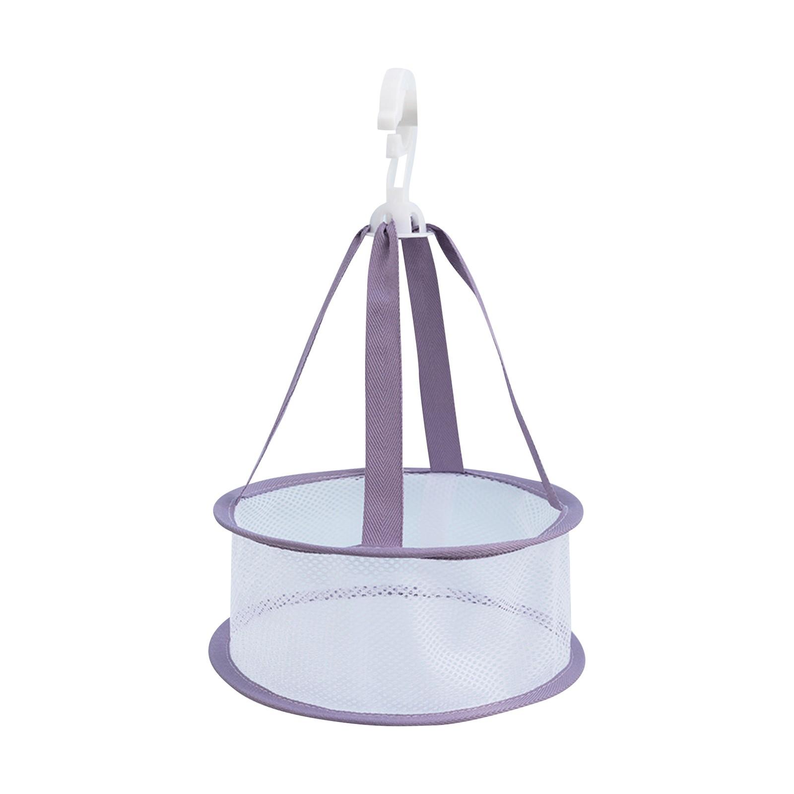 

Hanging Mesh Drying Basket with Hook for Clothes and Accessories Drying Indoor Outdoor Use Lightweight and Durable Mesh Laundry Organizer One Size