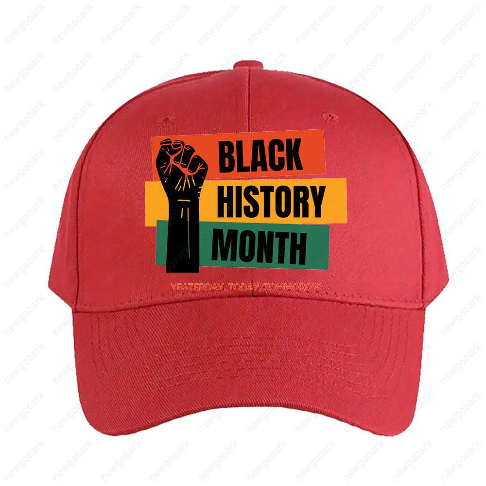 Black History Month Yesterday Today Tommorow Cap Adult Graphic Baseball Cap Adjustable Streetwear