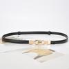 Fashionable Leather Thin Belt New Style Decoration with Skirt with Versatile Waist-length Punch-free Women's Suit Belt