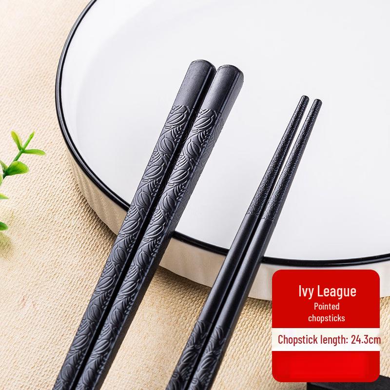 RuHan Black Evergreen Tipped Chopsticks