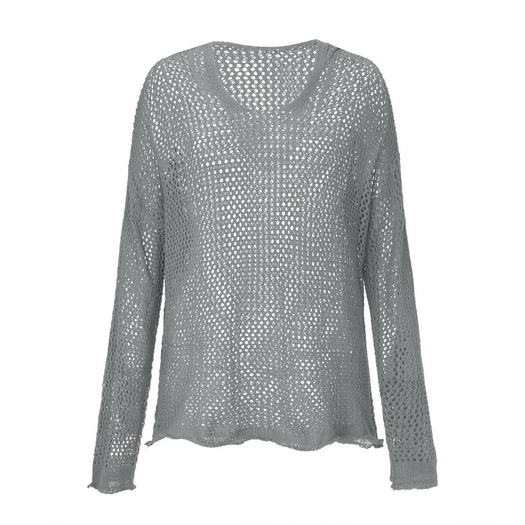 Knitted Jacket, Sun Protective Knitted Sweater, Hooded, Sun Protective Clothing, Loose Sweater