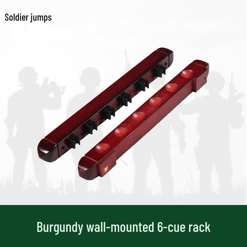 Bingyue Wall-Mounted Solid Wood 6-Hole Billiard Cue Rack
