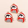 10pcs Cute Enamel Christmas Santa Claus Charms Snowman Bell Pendants for Necklace Earrings DIY Bracelet Jewelry Accessories