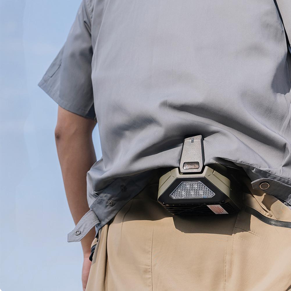 

Mini Hanging Waist Fan 3 Speeds Cooling Fan Rechargeable Body Fan 9000mAh LED Emergency Light for Outdoor Hiking Climbing Sports оранжевый