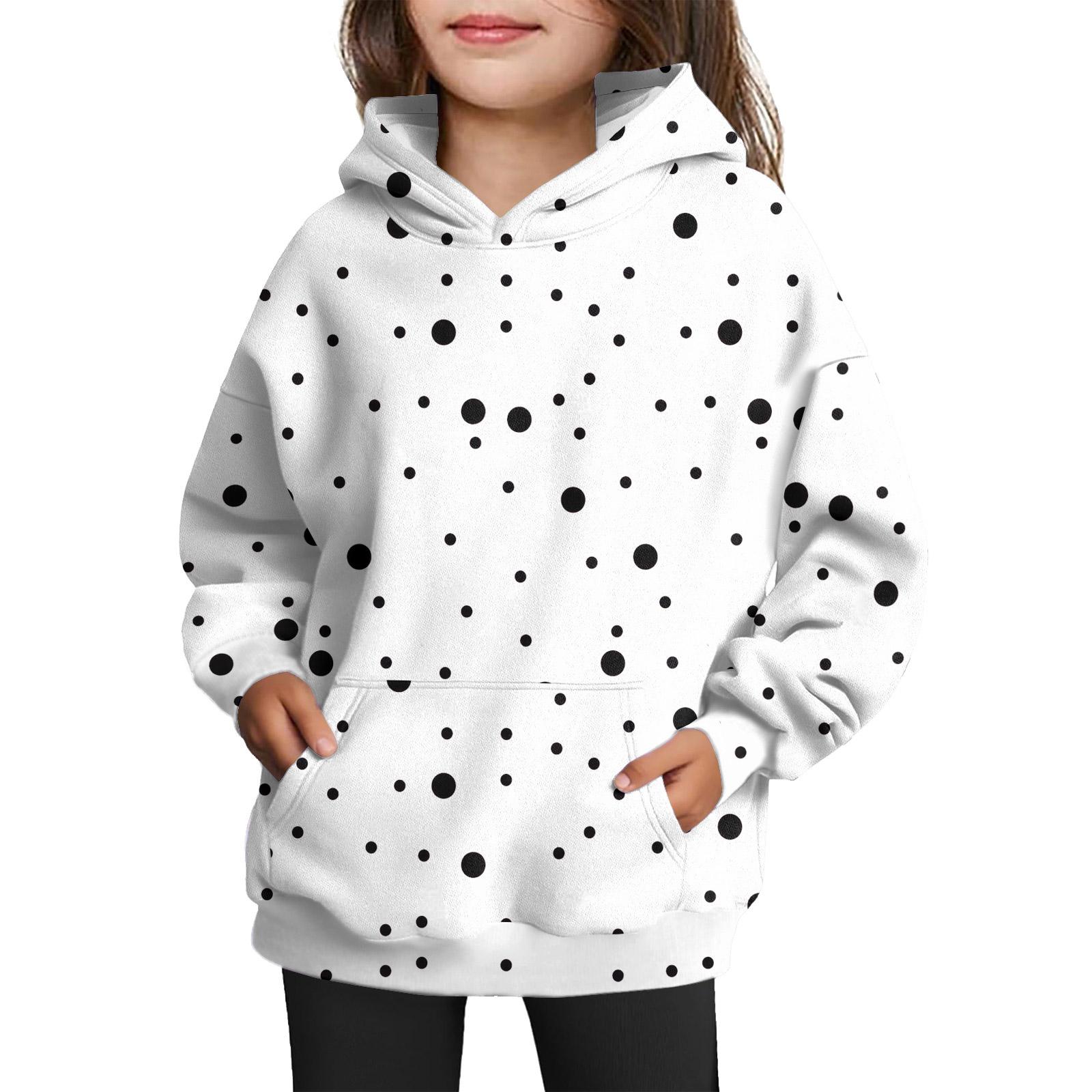 

Худи для девочек с принтом тай-дай - Пуловер с принтом 160 белый