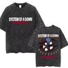 Washed Vintage System of A Down Toxicity Music Album Cover Tshirt Men Rock Oversized T Shirt S Alternative Metal Merch Tshirt