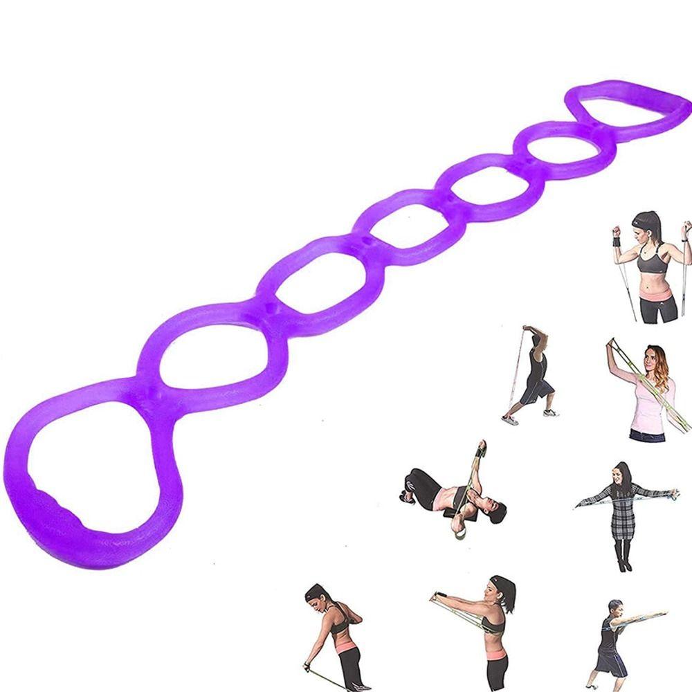 70cm 7 Ring Exercise Band 7 Ring Home Gym Resistance Bands 7 Ring Stretch Resistance Band  Yoga